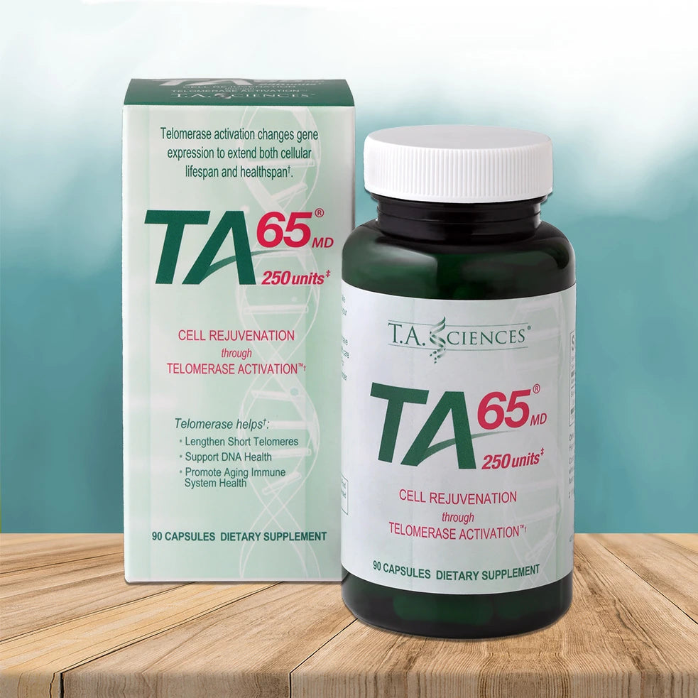 TA-65® The Advanced Telomerase Activator 250 Units, 90 Capsules (3 Months Supply) TA-65® The Advanced Telomerase Activator 250 Units, 90 Capsules (3 Months Supply)